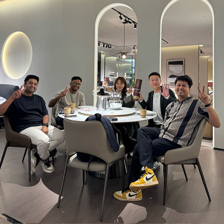 Buyers and partners in the ATTICO CASA showroom
