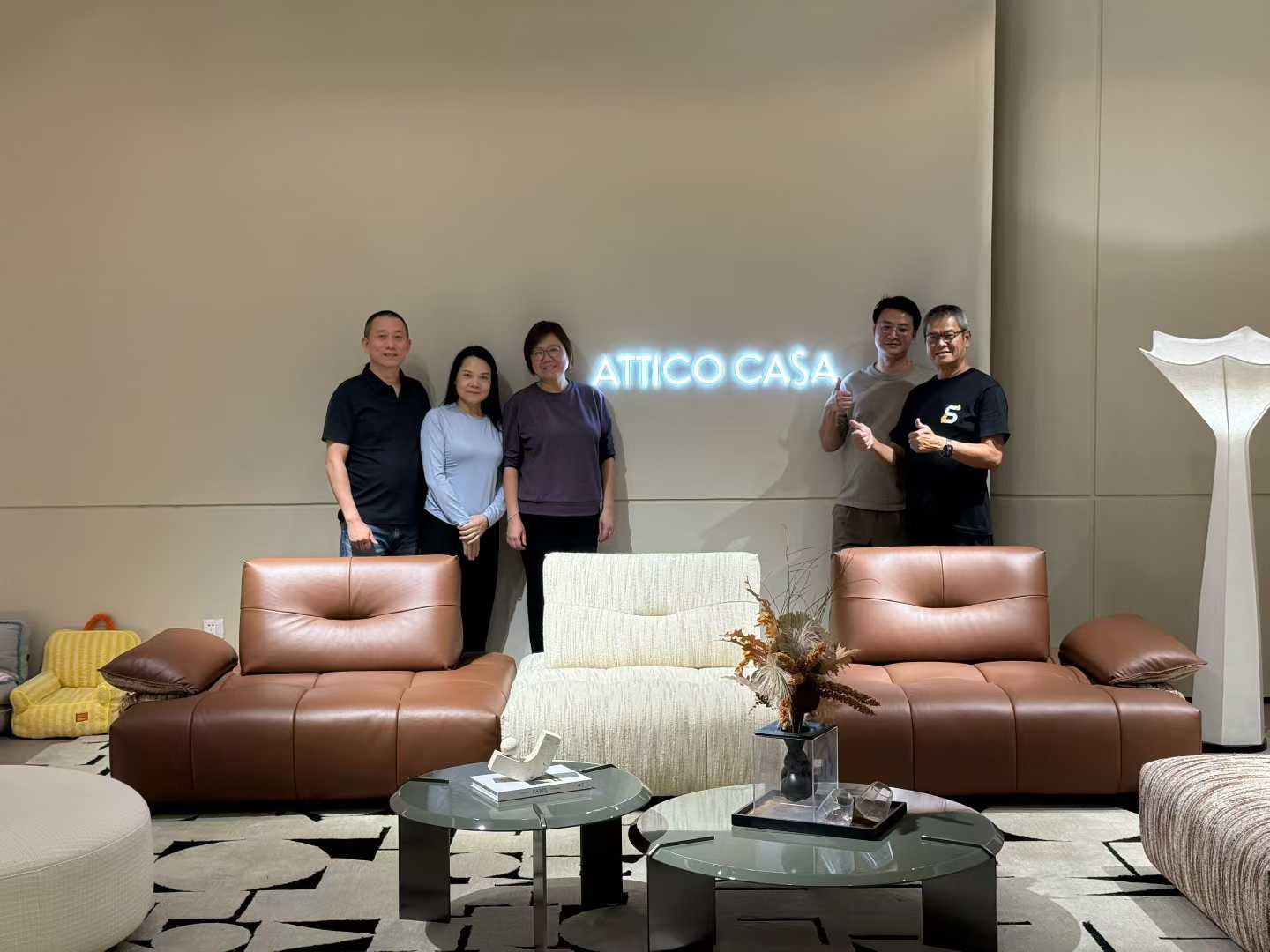 Buyers and partners in the ATTICO CASA showroom