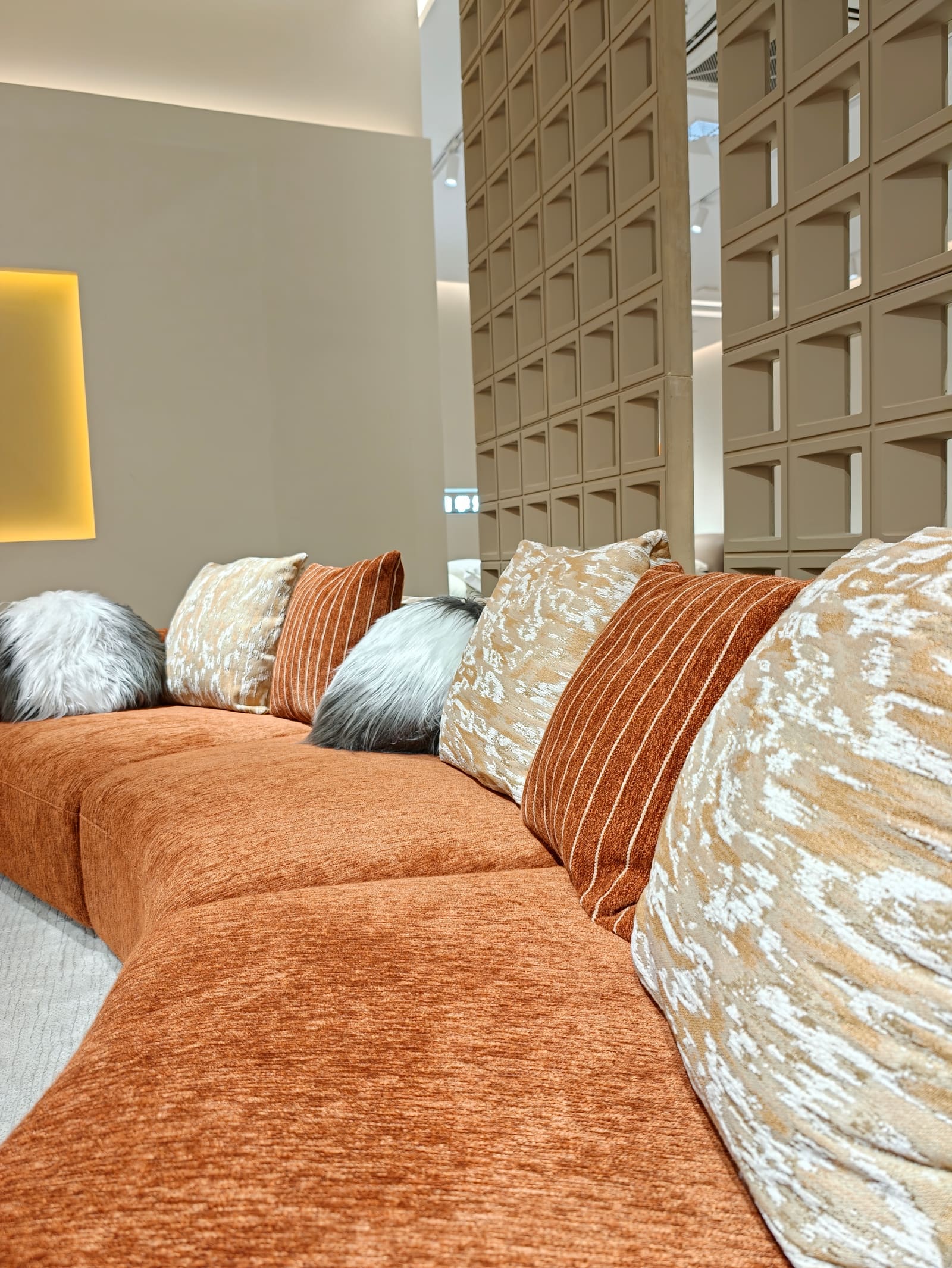 Curved Chenille Modular Sectional Sofa 5015 6