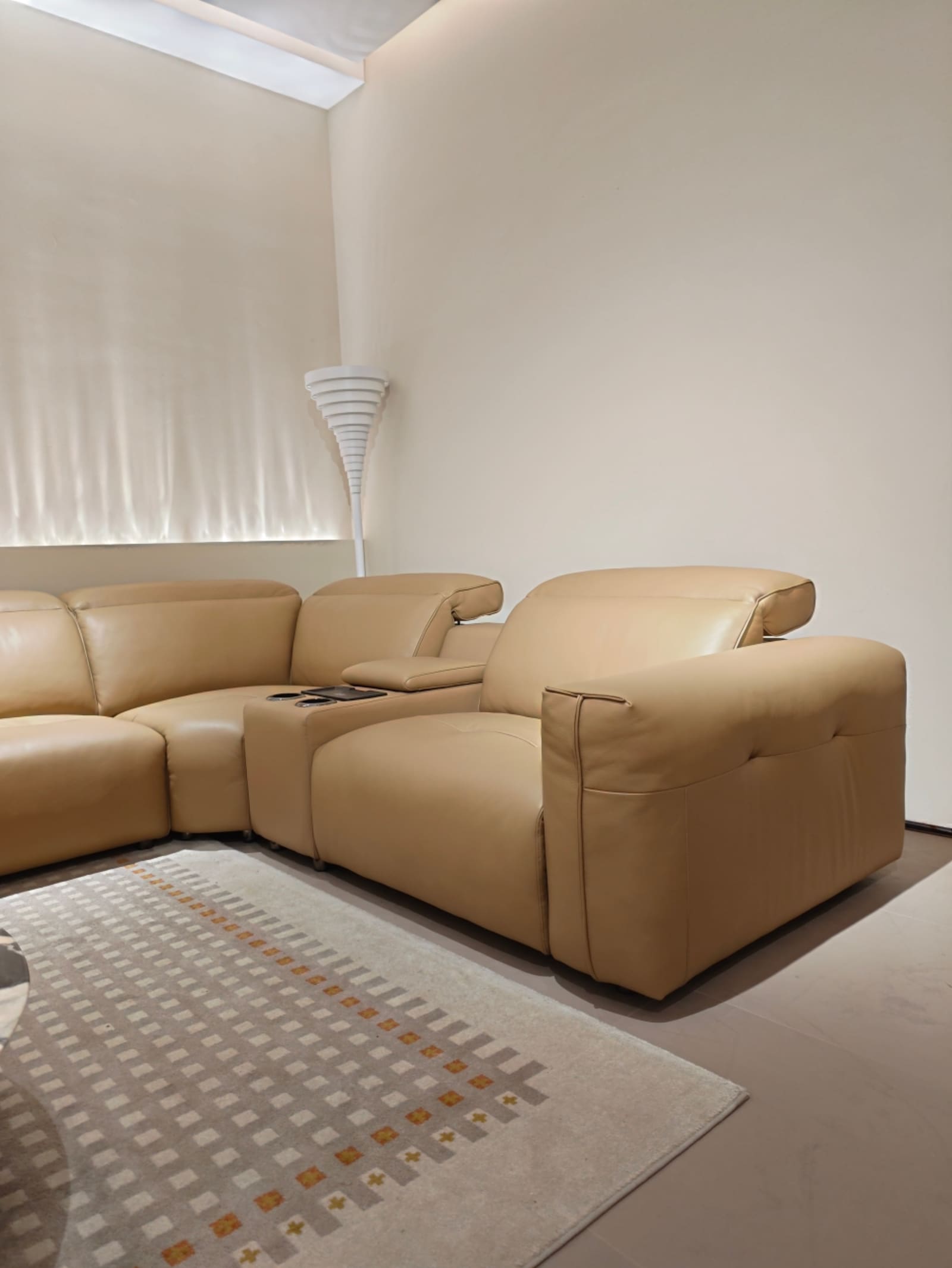 Functional Modular Leather Sectional Sofa D073 3