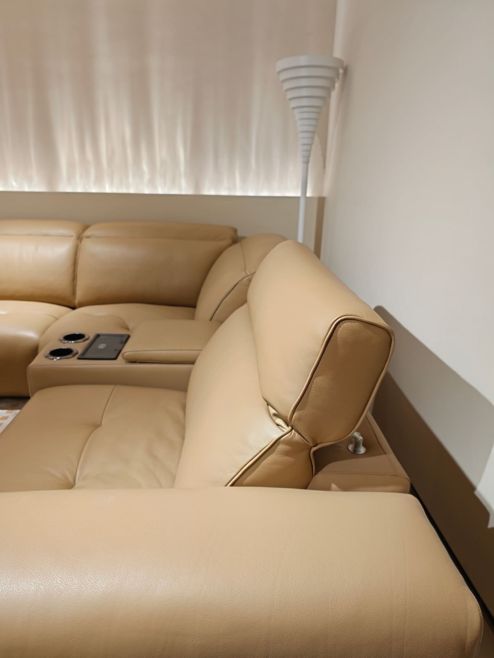 Functional Modular Leather Sectional Sofa D073 6