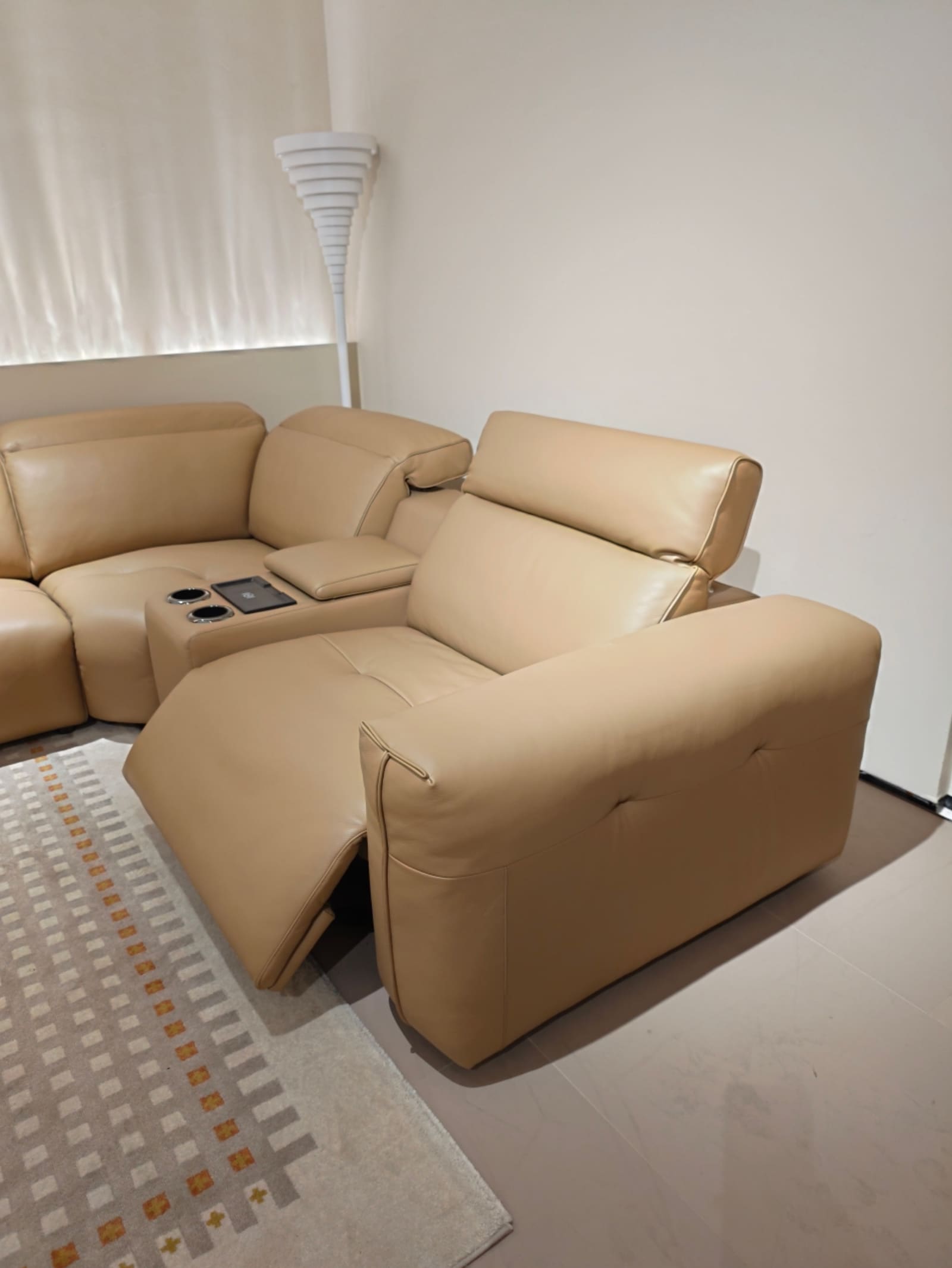Functional Modular Leather Sectional Sofa D073 8