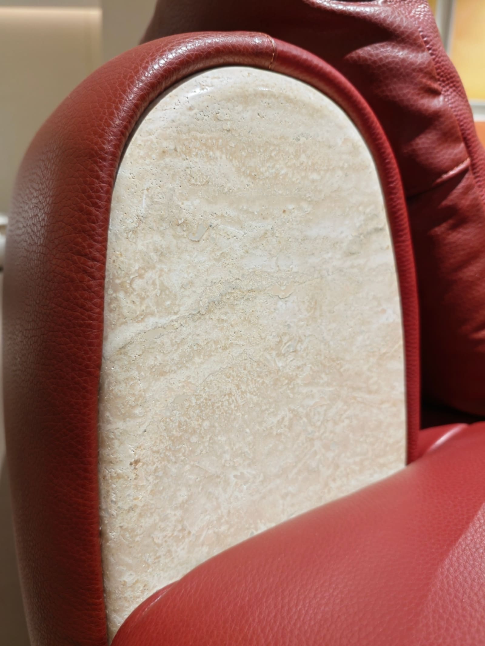 Curved Calfskin Leather Sectional Sofa D075 5