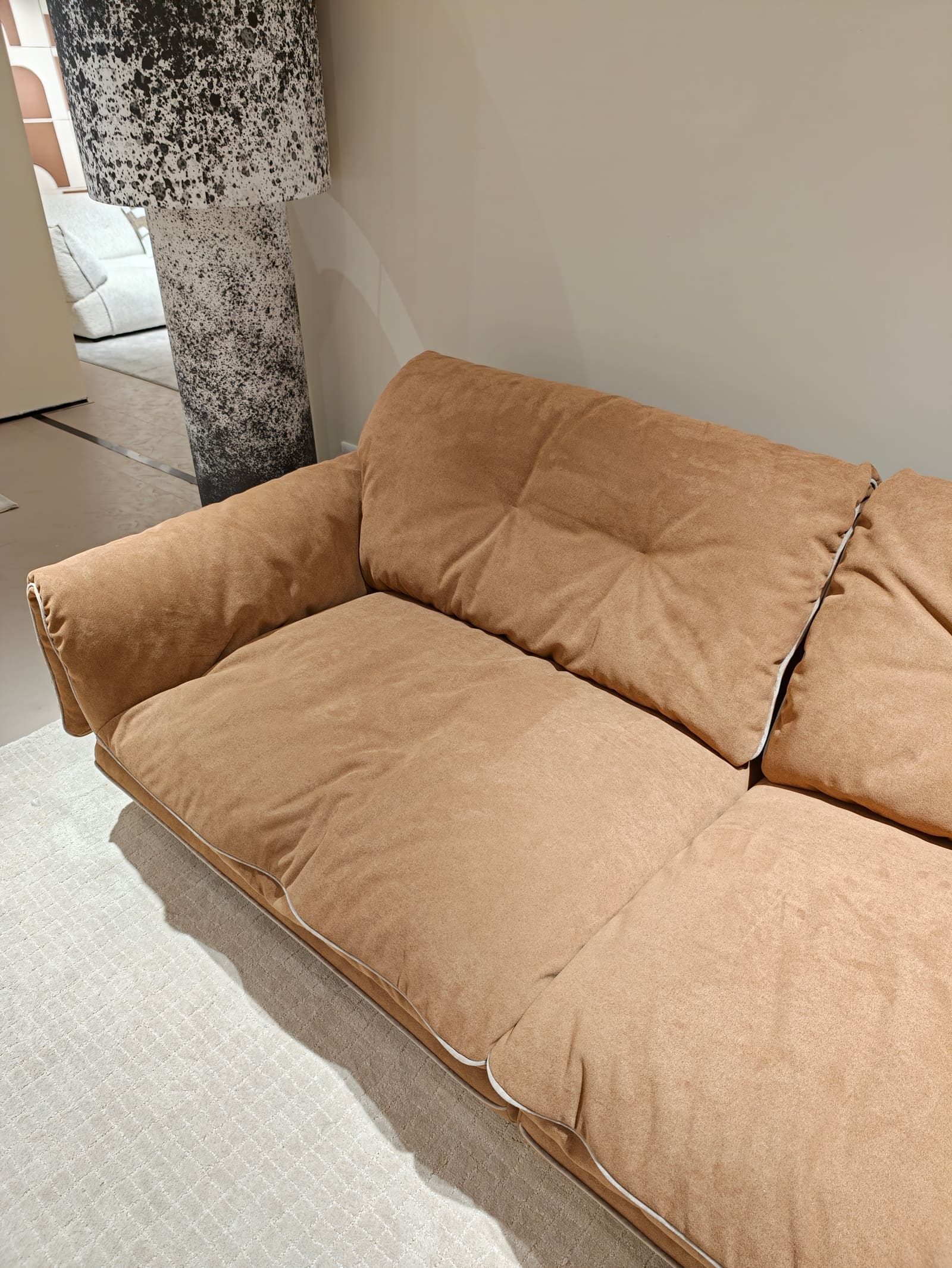 Suede Fabric Modular Two-Seater Sofa D076 8