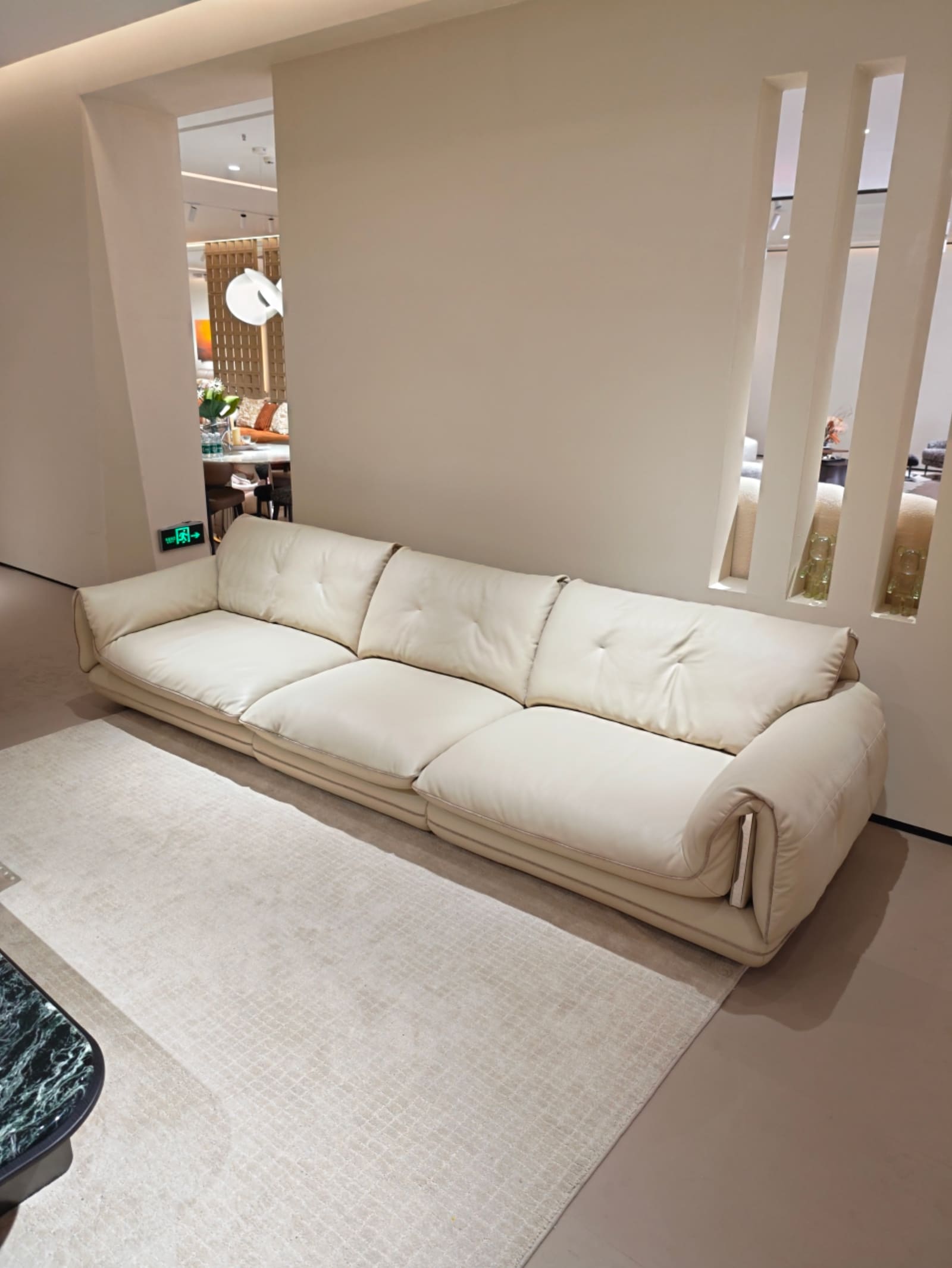 Top-Grain Leather Four-Seater Modular Sofa D076 2