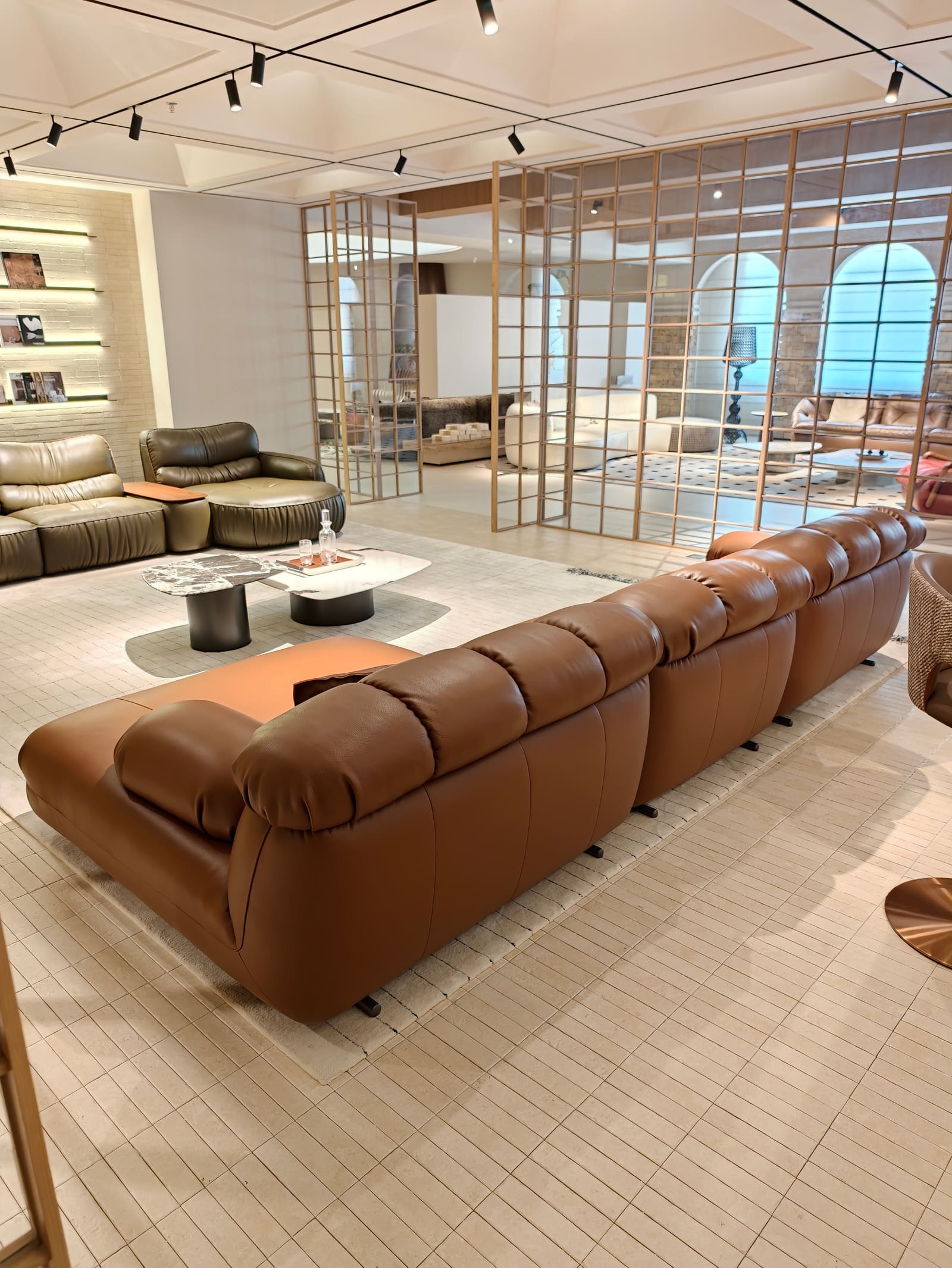 Modern Modular Leather Sectional Sofa with Chaise HD2442B 7