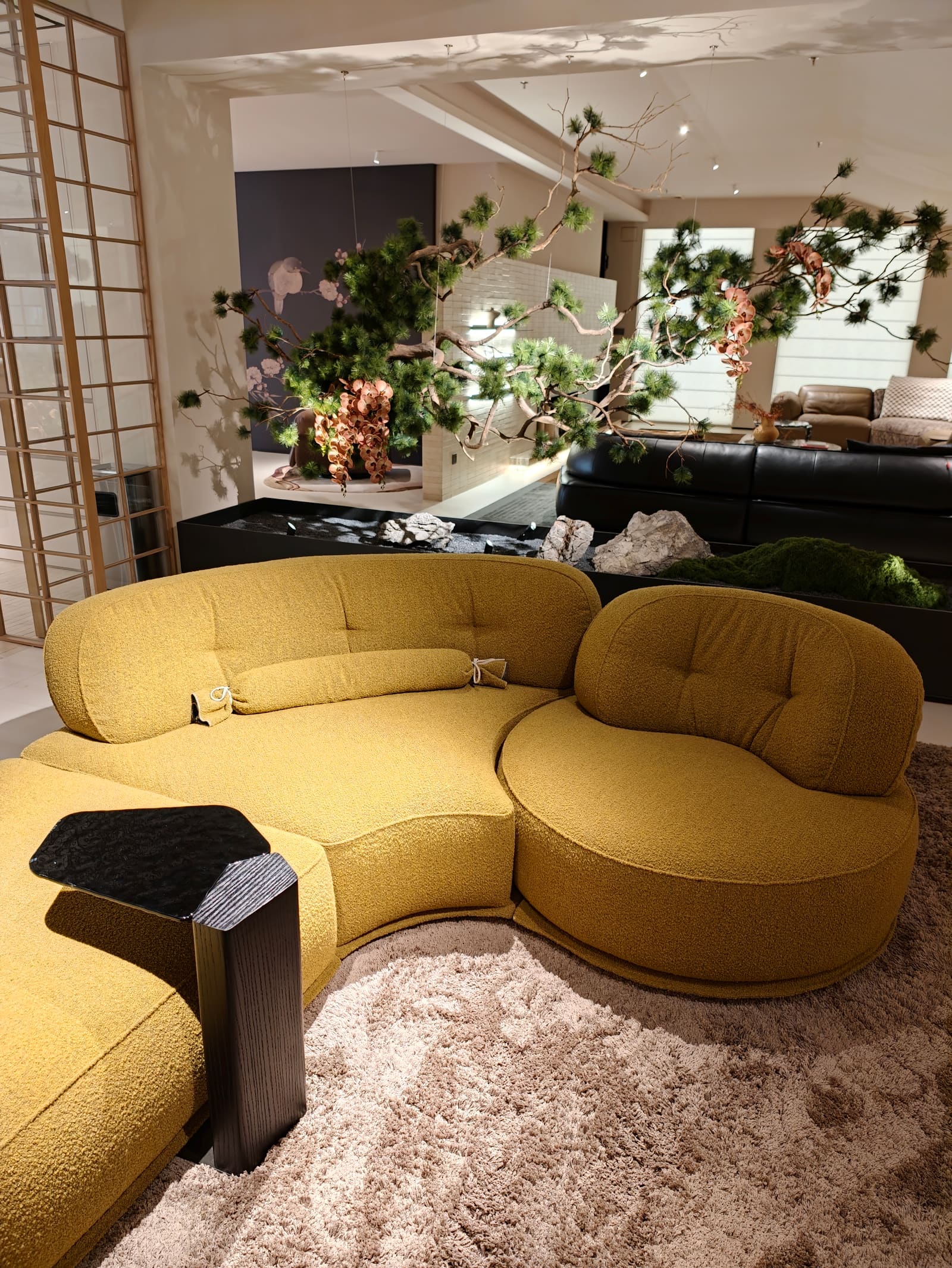 Artistic Modular Leather & Fabric Sofa with Swivel Seat HD2443 3