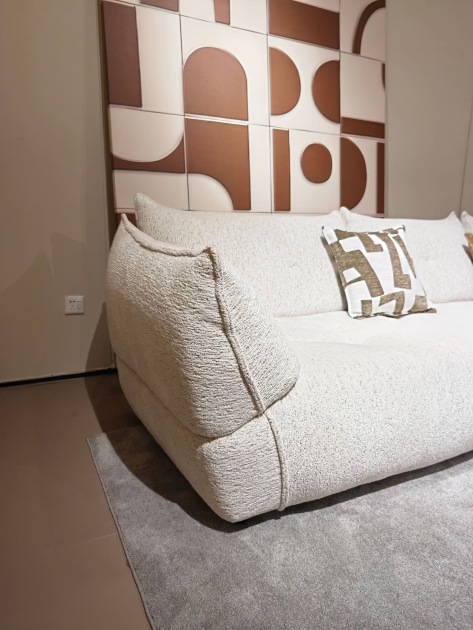 Chenille Dual-Color Modular Four-Seater Sofa T5018 4