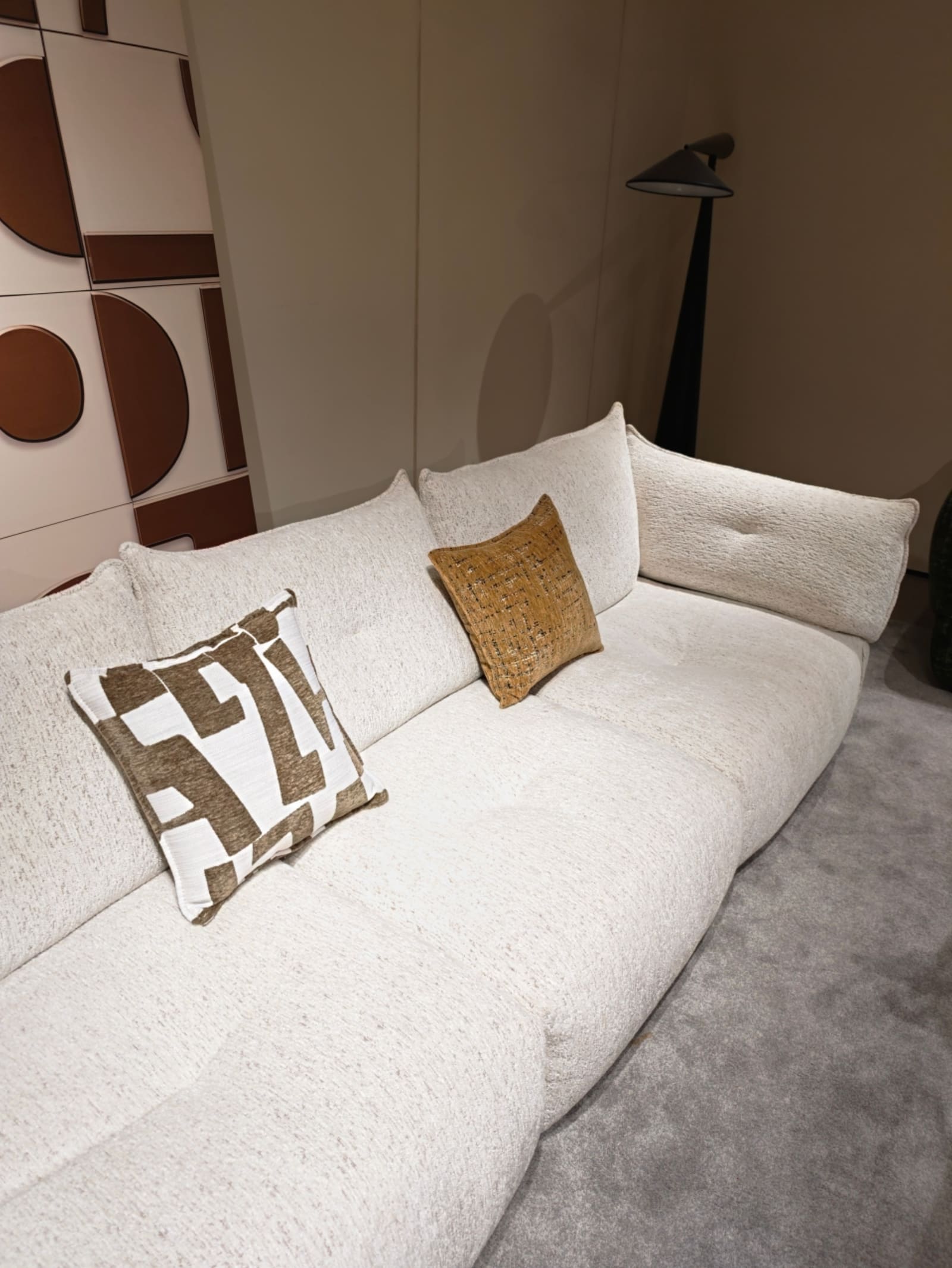 Chenille Dual-Color Modular Four-Seater Sofa T5018 5