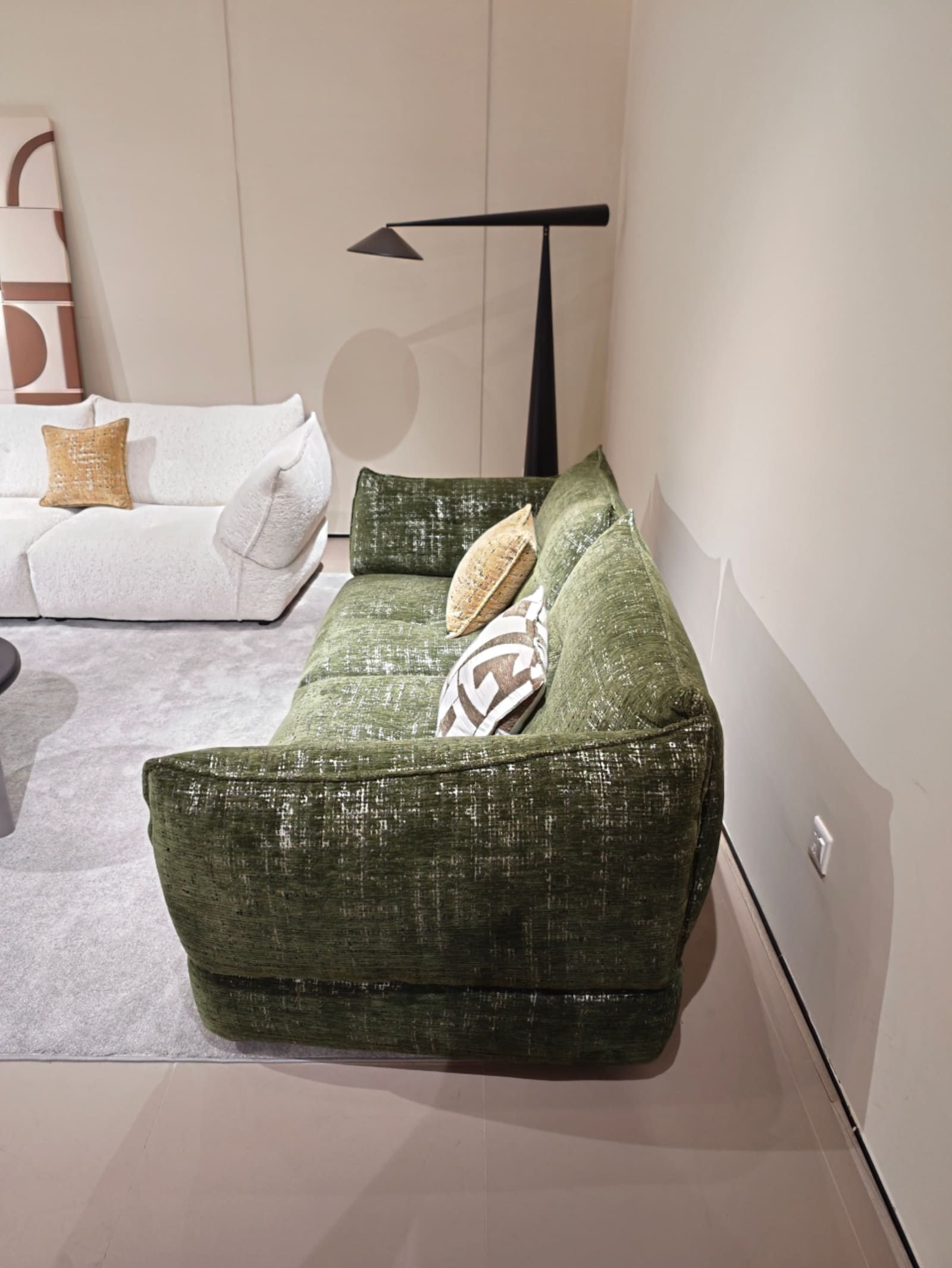 Chenille Dual-Color Modular Four-Seater Sofa T5018 11