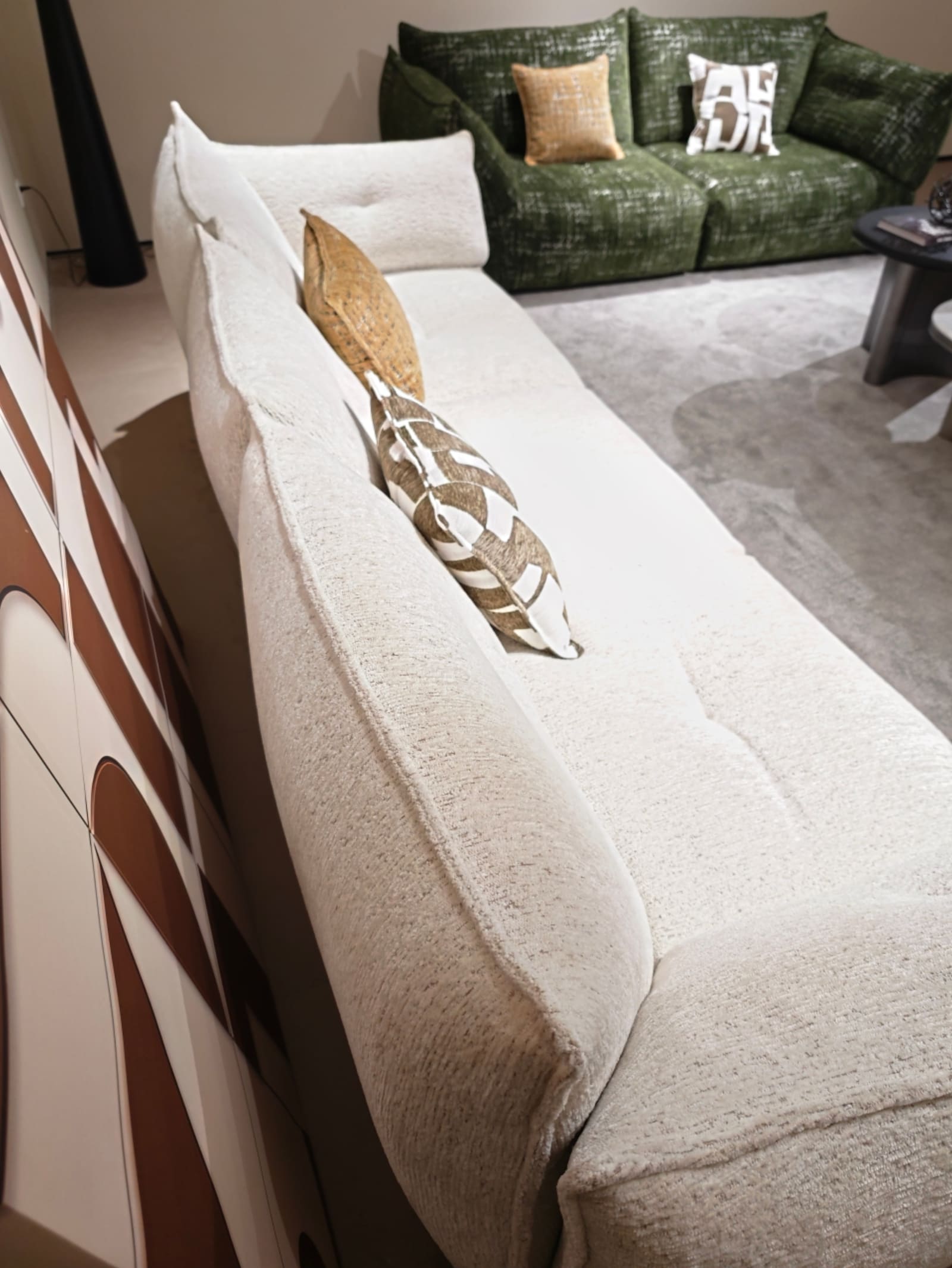 Chenille Dual-Color Modular Four-Seater Sofa T5018 13