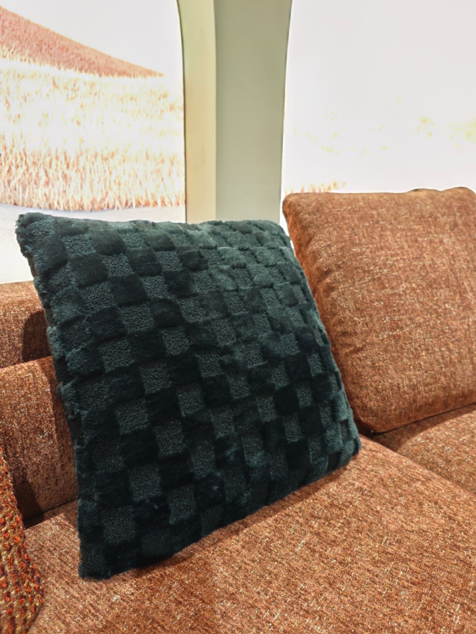 Curved Velvet Sectional Sofa with Ottoman T5022 10